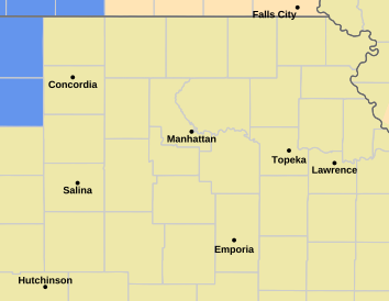 Current weather hazards map for Holton, KS and the surrounding area