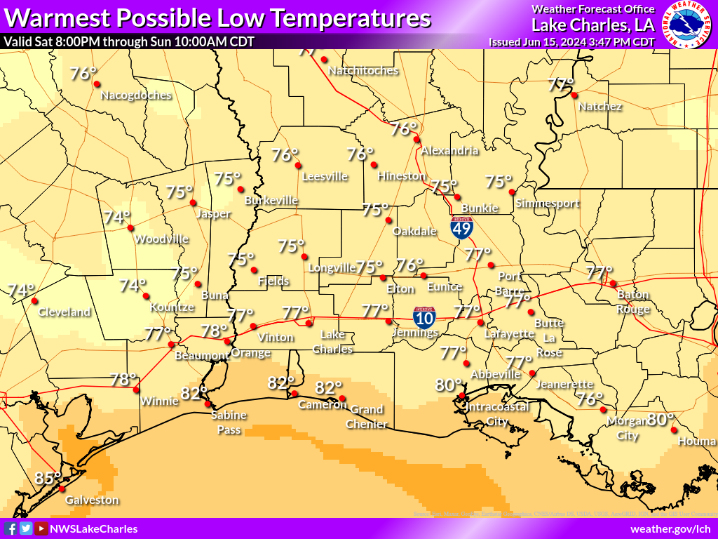 Warmest Possible Low Temperature for Night 1