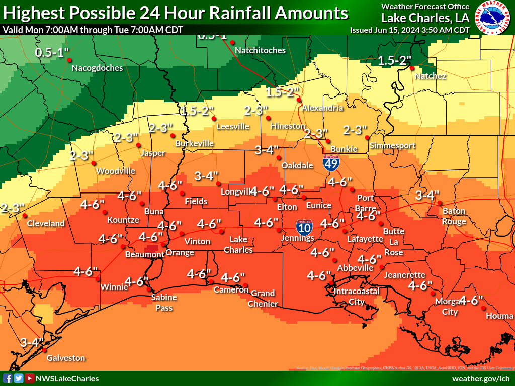 Greatest Possible Rainfall for Day 3