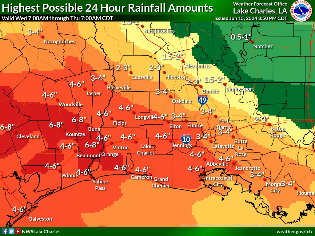 Greatest Possible Rainfall for Day 5