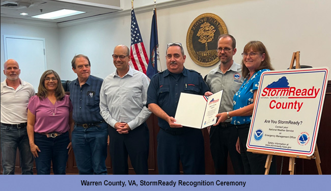 Warren County, VA, StormReady Recognition Ceremony
