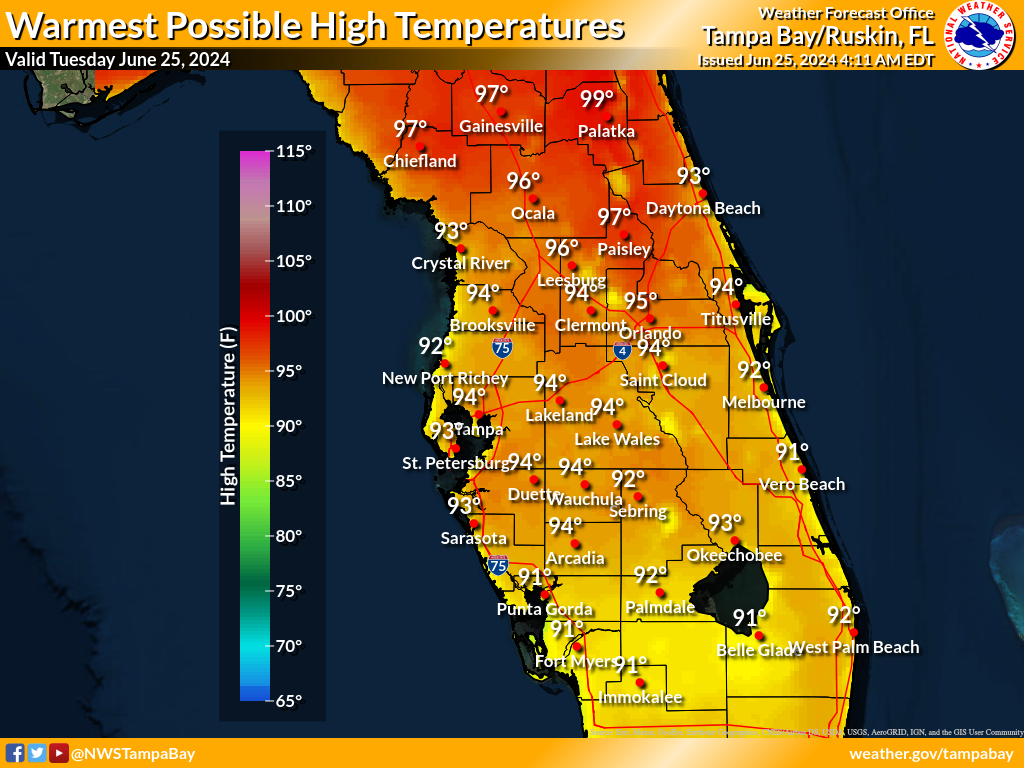 Warmest Possible High Temperature for Day 1