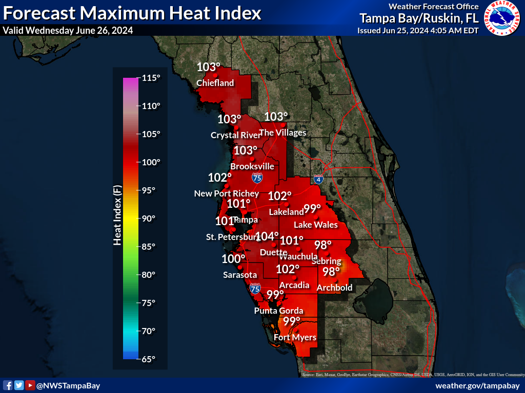 Maximum Heat Index for Day 2