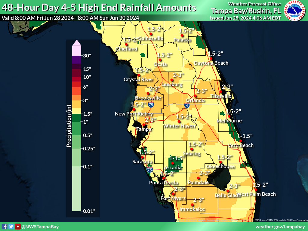 Greatest Possible Rainfall for Day 4-5