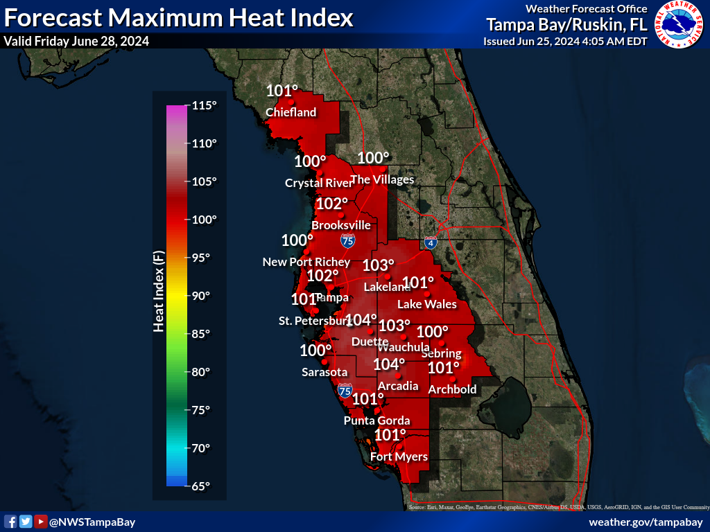 Maximum Heat Index for Day 4