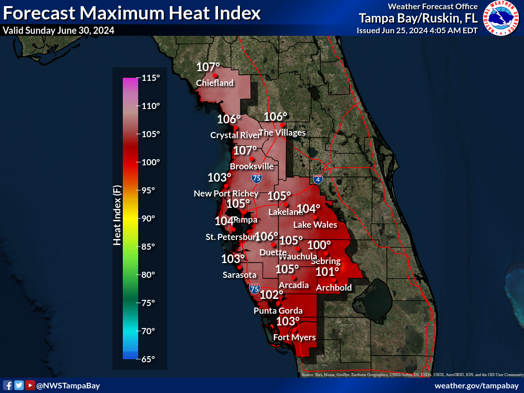 Maximum Heat Index for Day 6
