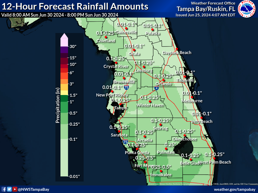 Expected Rainfall for Day 6
