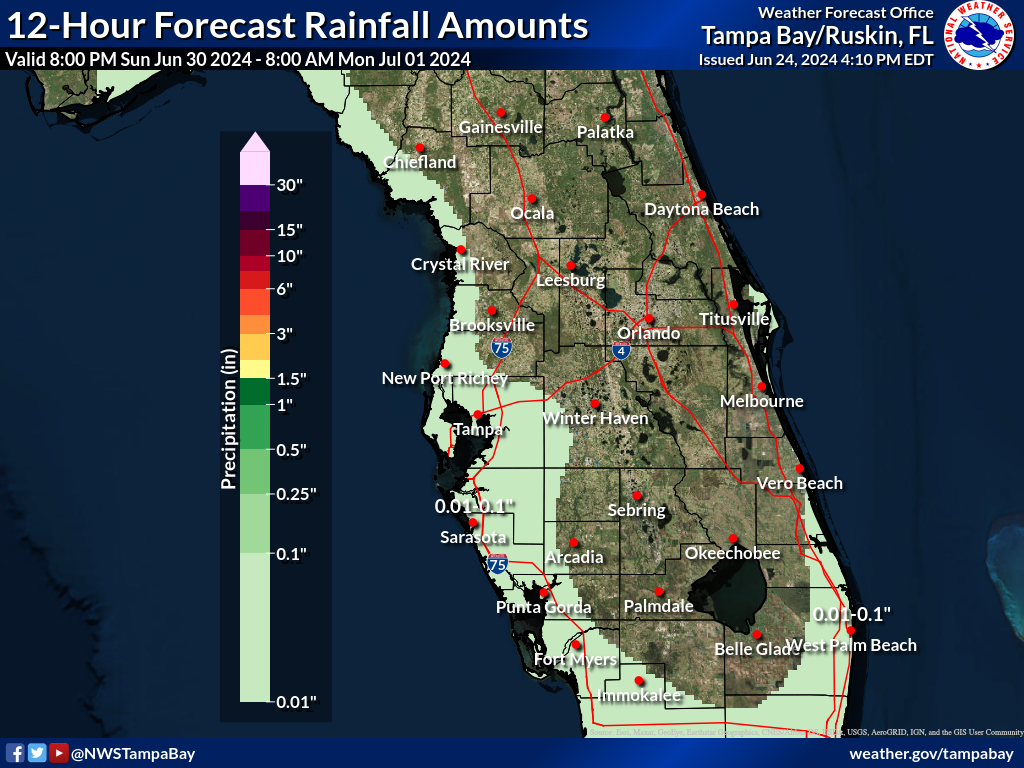 Expected Rainfall for Night 7